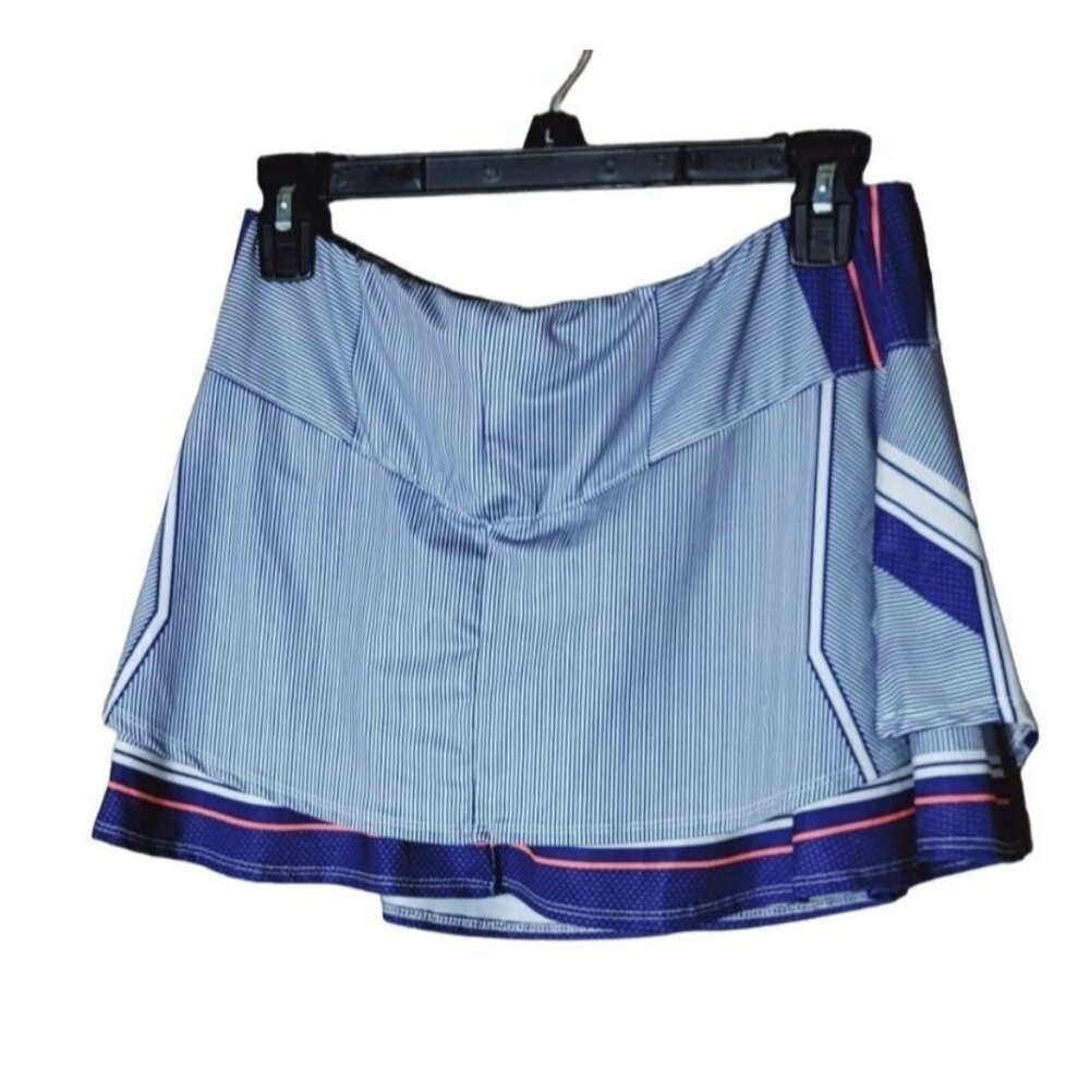 Lucky In Love Striped Tennis Golf Skort Kinetic Energy Flip Size Medium - Picture 2 of 11